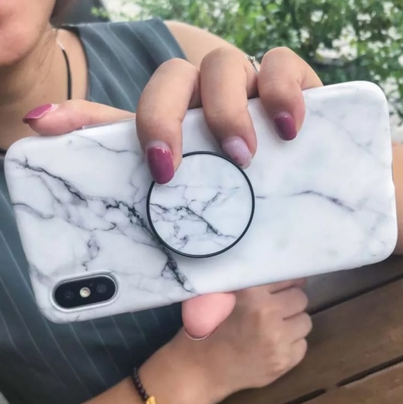 iPhone marble case with holder 6,7,8,X,XR,Max,Plus - Picture 7 of 8